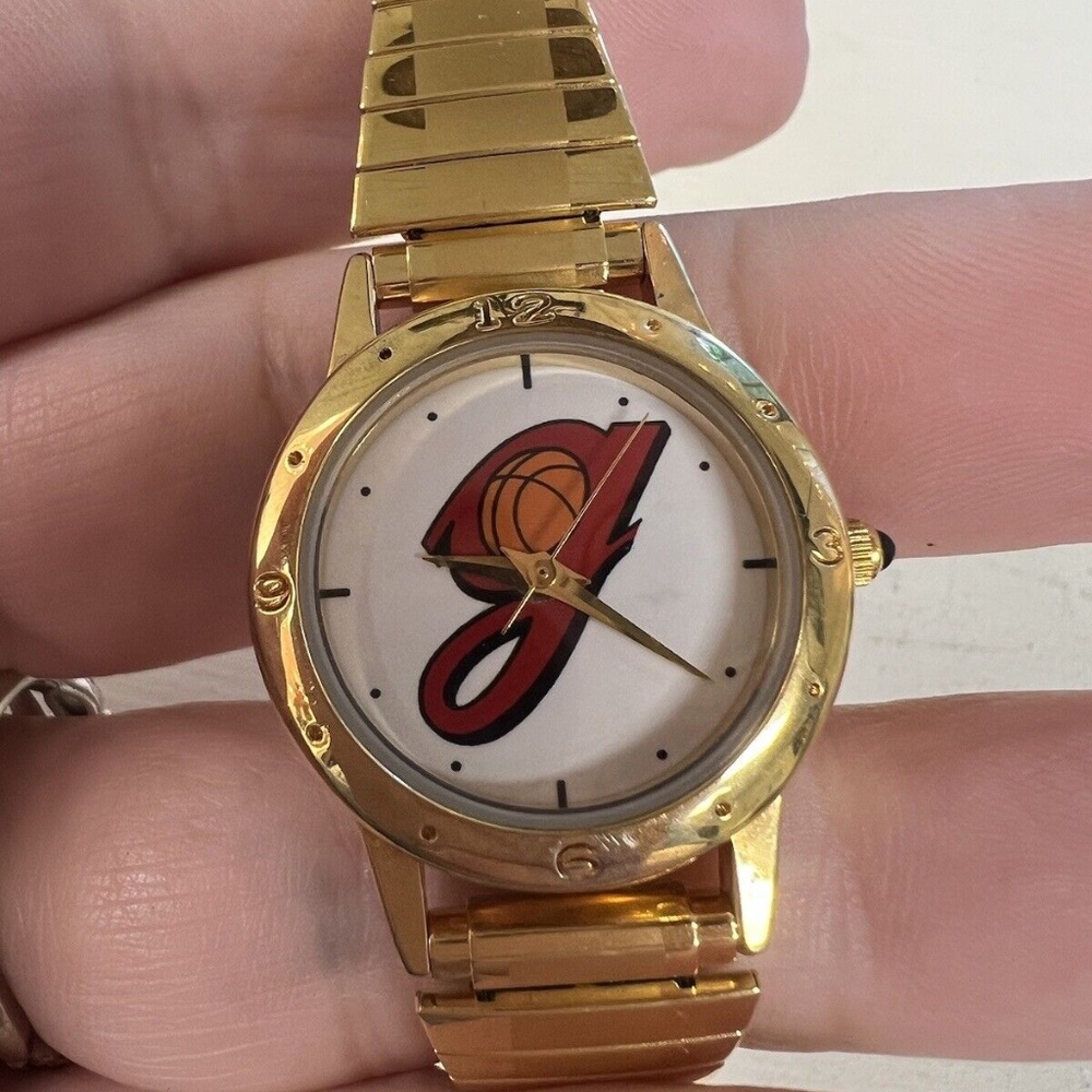 Vintage Georgia Bulldogs Basketball Women’s Gold Watch - Image Creations NICE